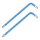 FOCMKEAS 2 PCS 3mm Ball End Hex Key Allen WrenchInternal Hexagonal Wrench L Shaped Long Arm S2 Steel Repairing ToolPale Blue