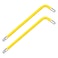 FOCMKEAS 2 PCS 4mm Ball End Hex Key Allen WrenchInternal Hexagonal Wrench L Shaped Long Arm S2 Steel Repairing ToolYellow