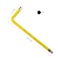 FOCMKEAS 2 PCS 4mm Ball End Hex Key Allen WrenchInternal Hexagonal Wrench L Shaped Long Arm S2 Steel Repairing ToolYellow