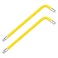 FOCMKEAS 2 PCS 4mm Ball End Hex Key Allen WrenchInternal Hexagonal Wrench L Shaped Long Arm S2 Steel Repairing ToolYellow