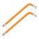 FOCMKEAS 2 PCS 5mm Ball End Hex Key Allen WrenchInternal Hexagonal Wrench L Shaped Long Arm S2 Steel Repairing ToolOrange