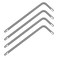 FOCMKEAS 4 PCS 15mm Ball End Hex Key Allen WrenchInternal Hexagonal Wrench L Shaped Long Arm S2 Steel Repairing ToolGrey