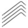 FOCMKEAS 4 PCS 15mm Ball End Hex Key Allen WrenchInternal Hexagonal Wrench L Shaped Long Arm S2 Steel Repairing ToolGrey