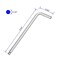 FOCMKEAS 4 PCS 332 Ball End Hex Key Allen Wrench SAE Internal Hexagonal Wrench L Shaped Long Arm Repairing Tool CRV