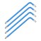 FOCMKEAS 4 PCS 3mm Ball End Hex Key Allen WrenchInternal Hexagonal Wrench L Shaped Long Arm S2 Steel Repairing ToolPale Blue