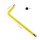 FOCMKEAS 4 PCS 4mm Ball End Hex Key Allen WrenchInternal Hexagonal Wrench L Shaped Long Arm S2 Steel Repairing ToolYellow