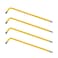 FOCMKEAS 4PCS 532 Ball End Hex Key Allen Wrench SAE Internal Hexagonal Wrench L Shaped Long Arm S2 Steel Repairing ToolYellow