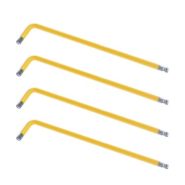FOCMKEAS 4PCS 532 Ball End Hex Key Allen Wrench SAE Internal Hexagonal Wrench L Shaped Long Arm S2 Steel Repairing ToolYellow