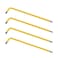 FOCMKEAS 4PCS 532 Ball End Hex Key Allen Wrench SAE Internal Hexagonal Wrench L Shaped Long Arm S2 Steel Repairing ToolYellow