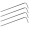 FOCMKEAS 4PCS T20 Long Tamper Proof Torx Key Bit Wrench Anti Tamper Star Screwdriver Security Bit Torque Repair Tool LShape Nickel Plated CRV Steel Extra Long Arm