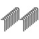 HARFINGTON 20pcs Hex Key Wrench 316 LShape Hexagon SAE Wrenches Chrome Vanadium Steel Repairing Tool for Home Repair Black