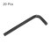 HARFINGTON 20pcs Hex Key Wrench 316 LShape Hexagon SAE Wrenches Chrome Vanadium Steel Repairing Tool for Home Repair Black