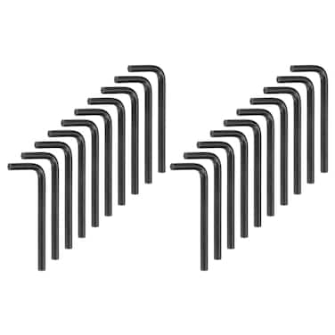 HARFINGTON 20pcs Hex Key Wrench 316 LShape Hexagon SAE Wrenches Chrome Vanadium Steel Repairing Tool for Home Repair Black