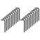 HARFINGTON 20pcs Hex Key Wrench 316 LShape Hexagon SAE Wrenches Chrome Vanadium Steel Repairing Tool for Home Repair Black