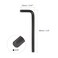 HARFINGTON 20pcs Hex Key Wrench 532 LShape Hexagon SAE Wrenches Chrome Vanadium Steel Repairing Tool for Home Repair Black