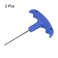 HARFINGTON 2pcs H2 THandle Hex Key Wrench 2mm S2 Steel TKey Inner Hexagon Spanner Repair Tool