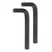HARFINGTON 2pcs Hex Key Wrench 12 LShape Hexagon SAE Wrenches Chrome Vanadium Steel Repairing Tool for Home Repair Black