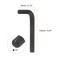 HARFINGTON 2pcs Hex Key Wrench 12 LShape Hexagon SAE Wrenches Chrome Vanadium Steel Repairing Tool for Home Repair Black