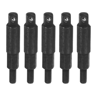 HARFINGTON 5pcs 14 Service Wrench Hex Key Adapter 316 516 Square Hexagon Ratchet Wrench Bit Adapters HVAC Valve Opener for Air Conditioning Refrigeration Equipment Repair