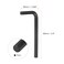 HARFINGTON 5pcs Hex Key Wrench 7mm LShape Hexagon Metric Wrenches Chrome Vanadium Steel Repairing Tool for Home Repair Black