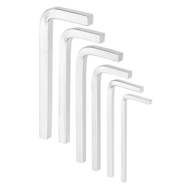 HARFINGTON 6Pcs LShaped Square Head Wrench 345678mm Carbon Steel LKey 4 Points Metric Bolt Wrenches Repairing Tool for Basic Home Repair DIY Project and General Applications