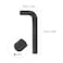 HARFINGTON Hex Key Wrench 19mm LShape Hexagon Metric Wrenches Chrome Vanadium Steel Repairing Tool for Home Repair Black