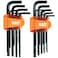 KLEIN TOOLS BLS22 22Piece Long BallEnd Hex Key Wrench Set SAE and Metric HeatTreated LStyle 116Inch to 38Inch and 15mm to 10mm
