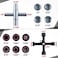 LEONTOOL 2PCS 4 Way Sillcock Key Set Utilities Key Multifunctional Water Key Steel Sillcock Wrench 4 Way Water Key Tool Hose Bib Key for Valve Faucet and Spigots Hydrant Control Cabinet