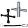 LEONTOOL 2PCS 4 Way Sillcock Key Set Utilities Key Multifunctional Water Key Steel Sillcock Wrench 4 Way Water Key Tool Hose Bib Key for Valve Faucet and Spigots Hydrant Control Cabinet