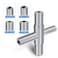 LYHLYA 4 Way Sillcock Key Multifunctional Wrench Key Steel Cross Key Universal Opening Key Plumbers Electricians Tool for Electric Water Gas Meter Box Opening Key
