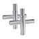 LYHLYA 4 Way Sillcock Key Multifunctional Wrench Key Steel Cross Key Universal Opening Key Plumbers Electricians Tool for Electric Water Gas Meter Box Opening Key