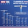 MTO Metric THandle Spinner Allen Key Wrench Set 8Piece 210mm 3Way Sliding Handle Spinning Sleeve CRV Steel Hex Wrench with Storage Rack for Motorcycle Car DIY