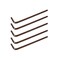 Rannb 732 Hex Key Wrench L Shaped Ball End Allen Wrench 5pcs