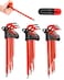 ROTATION 27PC Extra Long Hex Key Set Metric SAE Magnetic Ball End Allen Wrench Set with Handle S2 Alloy Allen Key Set Steel Metric15mm10mm SAE11638 TORXT10T50
