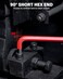 ROTATION 27PC Extra Long Hex Key Set Metric SAE Magnetic Ball End Allen Wrench Set with Handle S2 Alloy Allen Key Set Steel Metric15mm10mm SAE11638 TORXT10T50