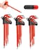 ROTATION 27PC Extra Long Hex Key Set Metric SAE Magnetic Ball End Allen Wrench Set with Handle S2 Alloy Allen Key Set Steel Metric15mm10mm SAE11638 TORXT10T50