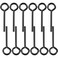 Seamaka 12PCS 532 Standard Hex Dogging Key with Full LoopBlackMetal Wrench Door Key for Push Bar Panic Exit Devices