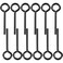 Seamaka 12PCS 532 Standard Hex Dogging Key with Full LoopBlackMetal Wrench Door Key for Push Bar Panic Exit Devices