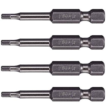 VEGA Industries VEGA 116 Hex Power Bits Professional Grade Inch Hex Shank 116 2 Inch Power Bits 150H0464A4 Pack of 4
