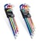 VEVOR Hex Key Allen Wrench Set 22 pcs SAE 005038 in and Metric 1510 mm Color Coding Allen Wrenches Sets with Ball End Long Arm LShaped Hex Key for Bicycle Household Automobile Repair