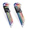VEVOR Hex Key Allen Wrench Set 22 pcs SAE 005038 in and Metric 1510 mm Color Coding Allen Wrenches Sets with Ball End Long Arm LShaped Hex Key for Bicycle Household Automobile Repair