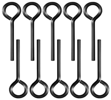 WOODGUILIN 18 Standard Hex Dogging Key with Full Loop KeyRing Style Dogging Key Set 18 Allen Wrench Key for Push Bar Door Panic Bars Security Door Exit DevicesSolid Metal10 PackSmallblack