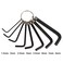 XMHF Hex Wrench Set With Key Ring Allen Wrench Bike Repair Tool L Shape Key chain Wrench Size 15mm 2mm 25mm 3mm 35mm 4mm 5mm 6mm Black