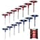 XOOL 14PCS T Handle Allen Wrench Set Metric SAE Hex Key Set Long Arm Hex Key Wrench Set with Portable Organizer