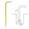 Zorveiio 4mm Yellow Ball End Allen Wrench Set 25 Angle Metric S2 Alloy Steel