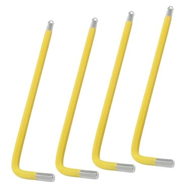 Zorveiio 4mm Yellow Ball End Allen Wrench Set 25 Angle Metric S2 Alloy Steel