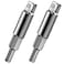 ANCIRS 2 Pack 316 to 516 Service Wrench Hex Key Adapter Ratchet Wrench Hexagon Bit Adapter Kit HVAC Valve Opener for Air Conditioning Refrigeration Equipment RepairSilver Finish
