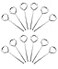 Aienxn 12pcs Silver 18 Standard Hex Dogging Key with Full Loop Metal Allen Wrench Door Key for Push Bar Panic Exit Device