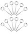 Aienxn 12pcs Silver 18 Standard Hex Dogging Key with Full Loop Metal Allen Wrench Door Key for Push Bar Panic Exit Device