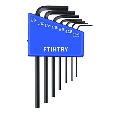 FTIHTRY 7pcs SAE Mini HexL Key Allen wrench Small Allen wrench 0028 0035 005 116 564 332 764 CrV Steel